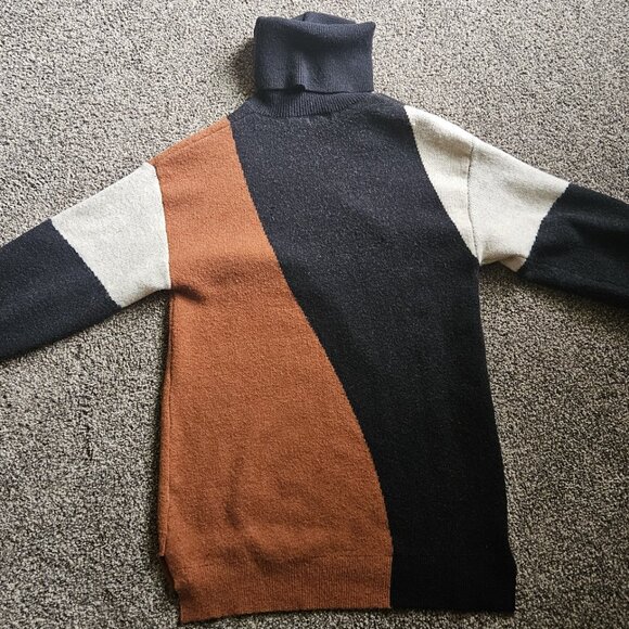 Blu Pepper High Neck Knit Sweater Dress - Picture 4 of 4